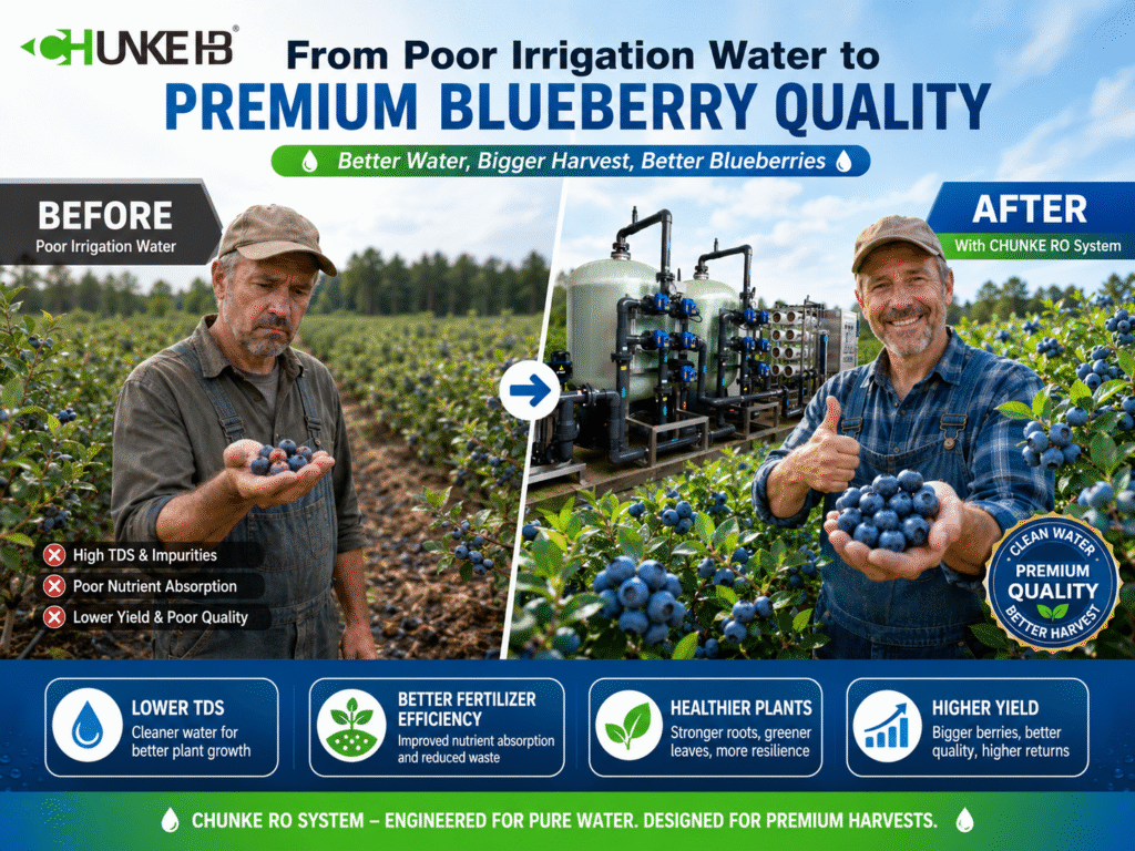 irrigation water quality for blueberries